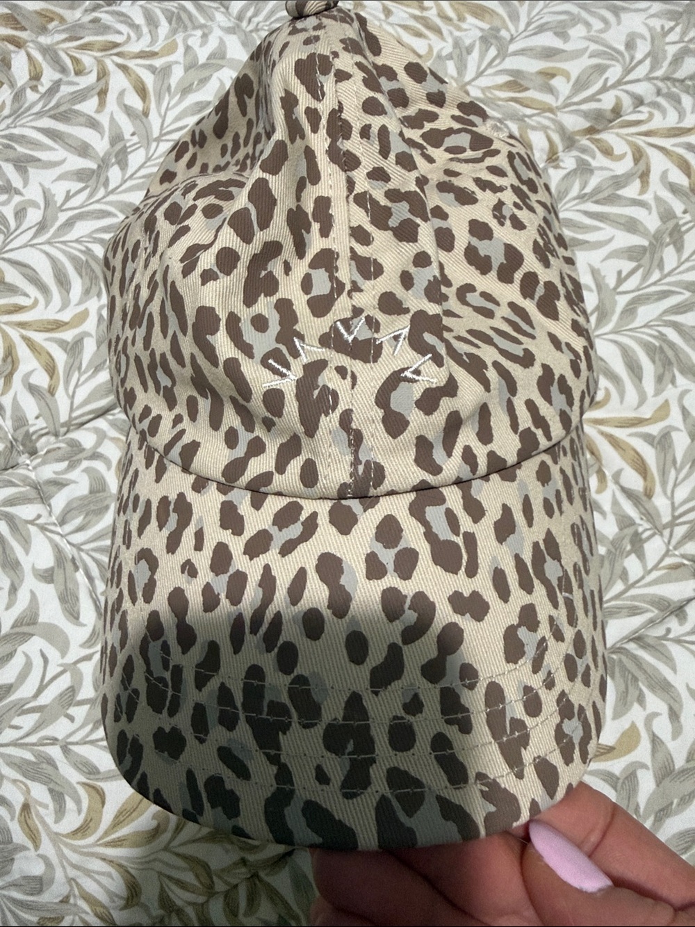 Varley Beige and Brown Leopard-Print Baseball Cap